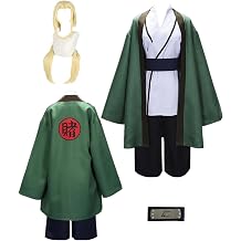 Anime Costume Green Kimono Pants Womens Outfit Halloween Cosplay