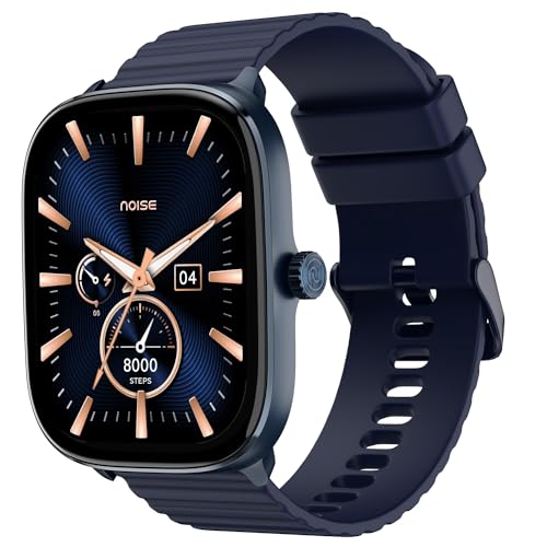 Image of Noise New Macro Smart Watch with 2.0 inch HD Display,Metallic Finish BT Calling, Functional Crown, 7 Days Battery Life, Sleep Tracking, 200+ Watch Faces (Space Blue)