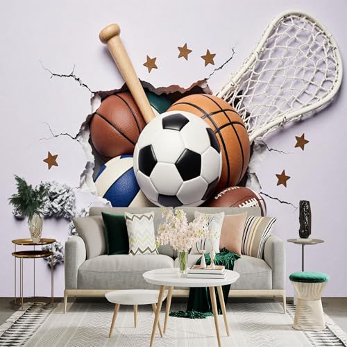 Custom Size Wall Sticker Murals, Sports Balls Collection