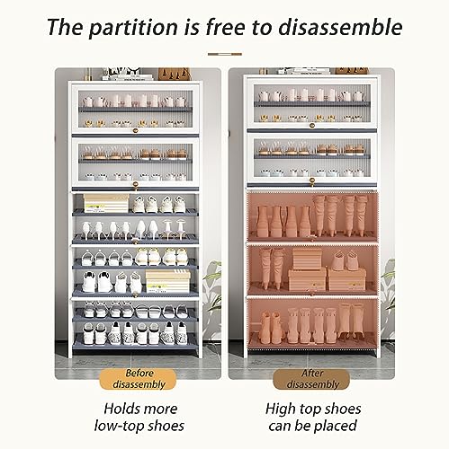 Armoire de rangement à chaussures à 2 niveaux compacte en bois véritable