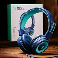 noot products K11 Kids Headphones with Wired Cord 3.5mm Jack Navy/Teal — image 6