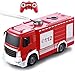 JUGUETE F RC Coche Bomberos, 2.4G Uno Y Veintiséis Control Radio Construcción Coche, Control Remoto Chorro Agua Bomberos para Niños Regalo Juguetes, Control Remoto Eléctrico Coche Bomberos
