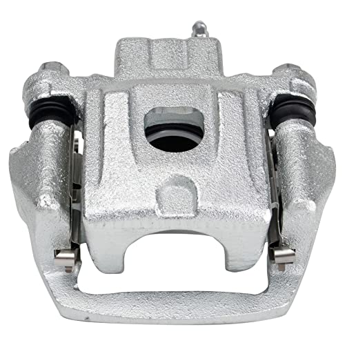 Image of TRQ Rear Brake Pad and Rotor Set Semi Metallic Coated Rotors Calipers Compatible with 2004-2006 Lexus RX330 2006-2007 RX400h 2006-2007 Toyota Highlander Front Wheel Drive