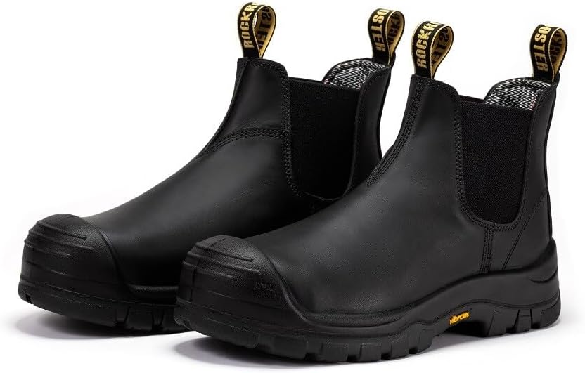 ROCKROOSTER Beaufort CSA Approved Men's 6 Inch Composite Toe Slip on Work Boots, Rubber Outsole, Metal Free, Oil-Resistant, EH Rated, PR, ASTM F2413 Safety Boots VAK630 VAK631 - Image 8