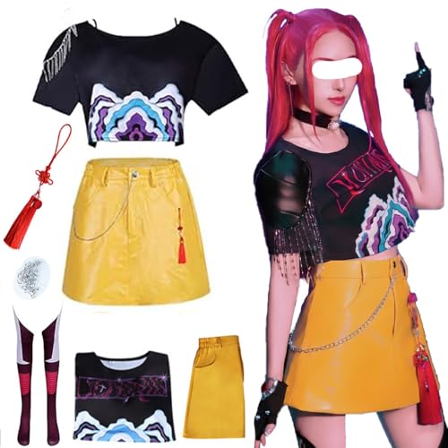 BILIBOOM Women Costume Outfit Dress Women Uniform Halloween Full Set(Blue Large)