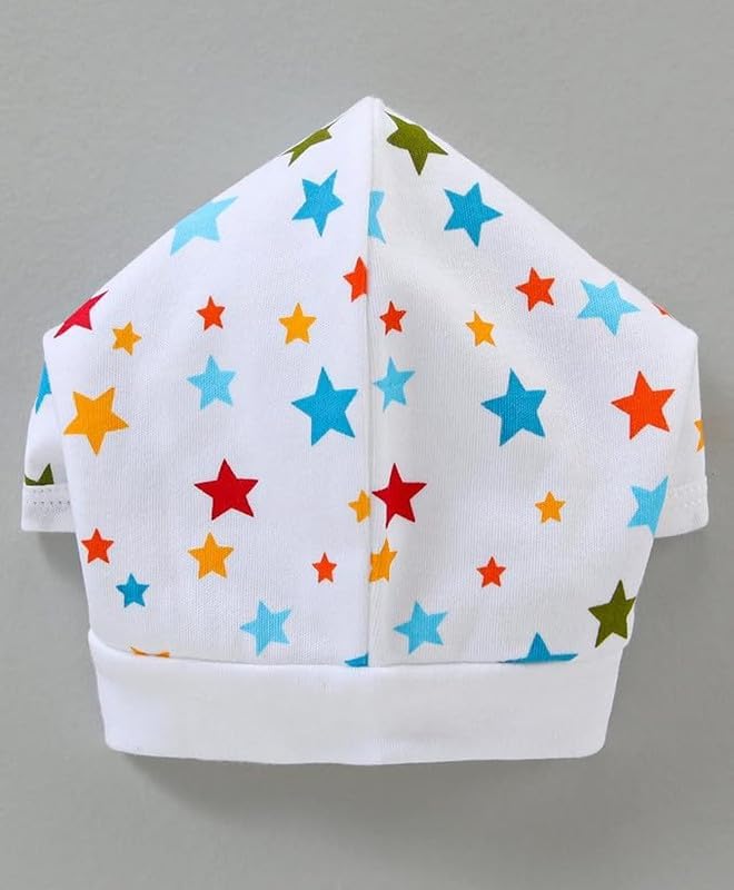 Image of Printed Soft Cotton Cap for New Born Baby Boys & Girls Tie Knot Caps for Infants Topi | Pack of 3