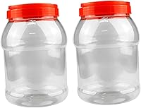 Vista 1 de Hemoton 2 tarros herméticos de almacenamiento de plástico para organización de cocina, recipientes de alimentos transparentes, tapa sellada para té