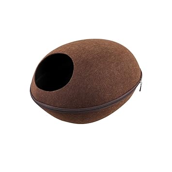 Cat Pet Cave Cat Cave Bed Cat Bed for Cats Kittens Pets(Coffee Color)-POOWE