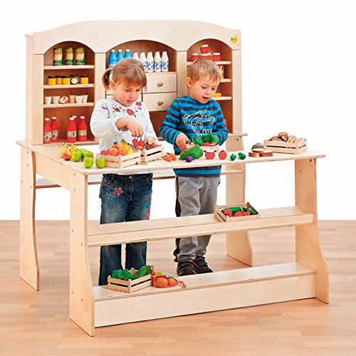 Erzi 10066 Kaufladen, groß aus Holz, Kaufladen für Kinder, Rollenspiele – Bild 4