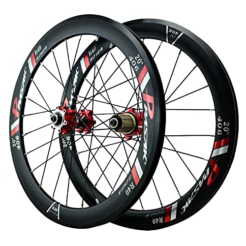 Juego de ruedas para bicicleta de montaña de 20'/22', llanta híbrida/MTB de aleación de aluminio, rodamiento sellado, freno V-Brake, 24 orificios para llantas de 7 a 12 velocidades (tamaño: 22 pulgada