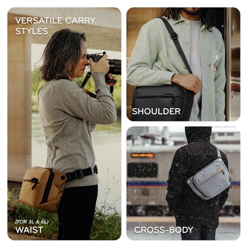 Peak Design Everyday Sling 6L, Kelp, Padded Adjustable Shoulder Strap for Crossbody or Waist Carry, FlexFold Dividers, Ideal for Carrying Cameras or Everyday Essentials, Sling Bag for Men and Women