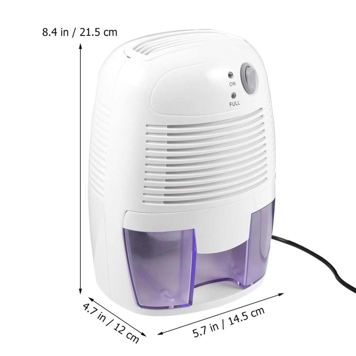 Beaupretty Deshumidificador Eléctrico Mini de 500ml USB para Hogar