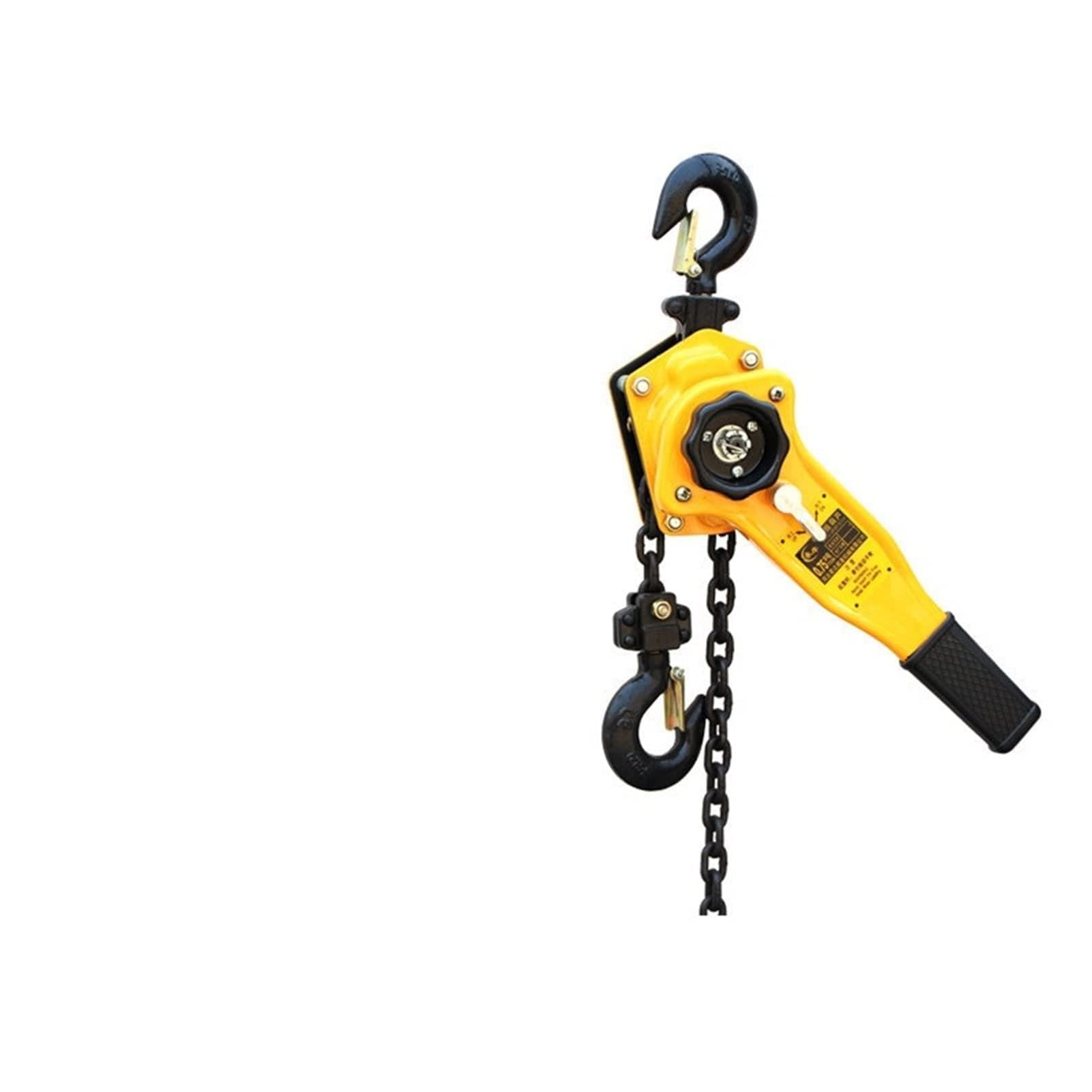 MYUYEE Chain Hoist, Lever Hoist 0.75 Tons 3 Meters Manual Chain Hand Plate Inverted (0.75T*6M)