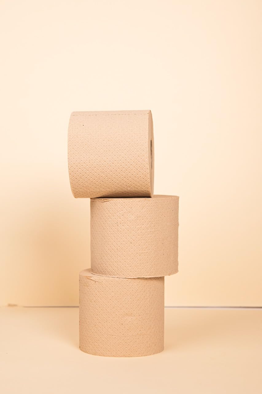 WIAR | Papel Higiénico Reciclado 100% Ecológico – Pack de 48 unidades | Rollos Suaves y Resistentes | Papel WC Sostenible y Natural | Sin Plástico ni Lejía | Fabricado Energías Renovables | FSC