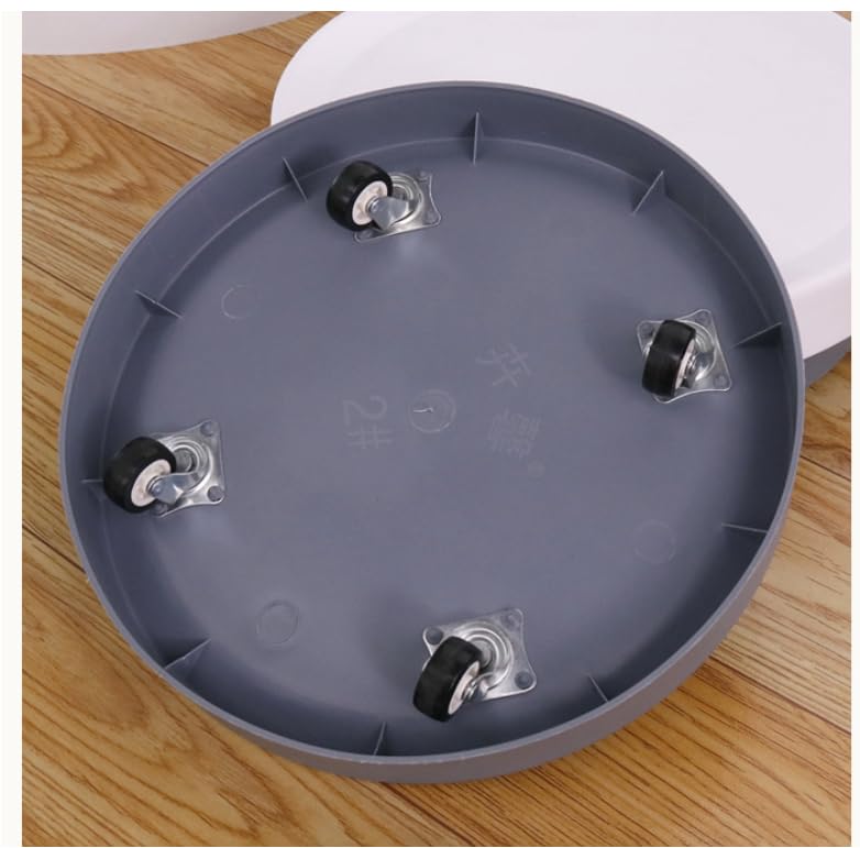 ETRAVEL 2 Pack Plant Caddy with Wheels 27cm Round Metal Potted Trolley Heavy Duty Movable Metal Plant Dolly for Indoor Outdoor Home Garden Tools (Outer D:28.5cm - Image 3