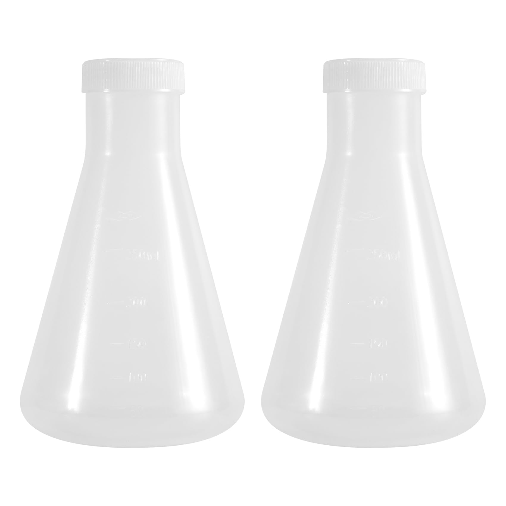 Matraz Cónico Graduado de Laboratorio 250 ml Plástico Pared Gruesa