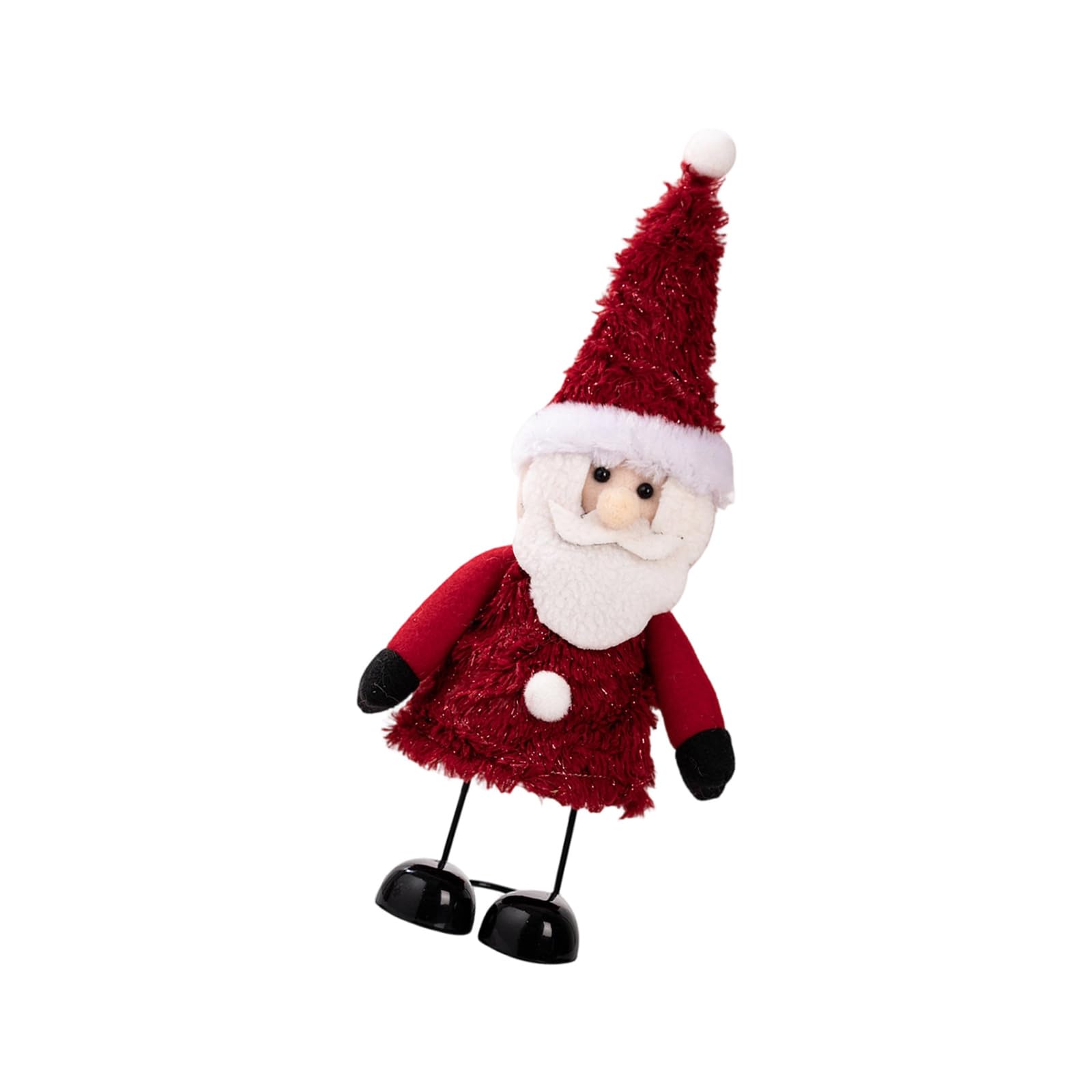 carotoe Christmas Themed Bouncy Spring Base Snowman Santa Ornament for Holiday Tabletop Shelf Decoration Set Snowman Wobbly Desk Ornament