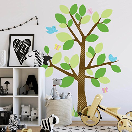 Roommates Plastic Dotted Tree Giant Wall Decal, Multi Color