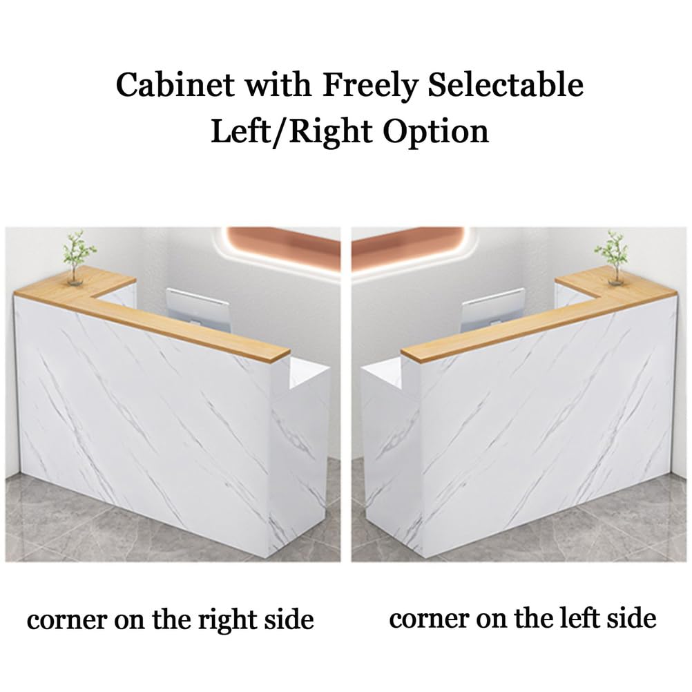Recept Desk moderno con serratura Ders & tastiera vassoio 160 x 45 cm hall bancone ufficio front desk con cavo ment per saloni e aziende