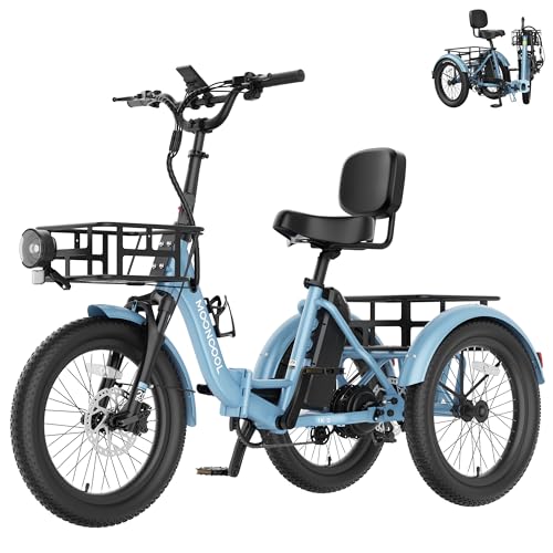 MOONCOOL Electric Tricycle for Adults, TK2 Folding Electric Trike, 20-Inch