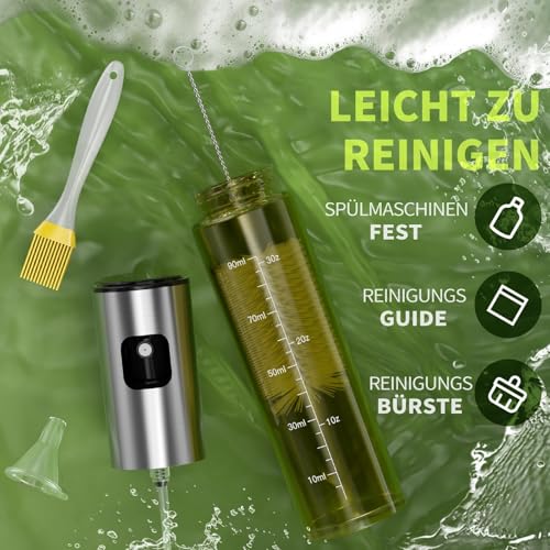 BETA NOBLE〖Verstärkte〗Ölsprüher zum Kochen, Öl Sprühflasche, Ölspray zum Kochen, Olivenölsprüher für Salat, Grillen… – Ansicht 4