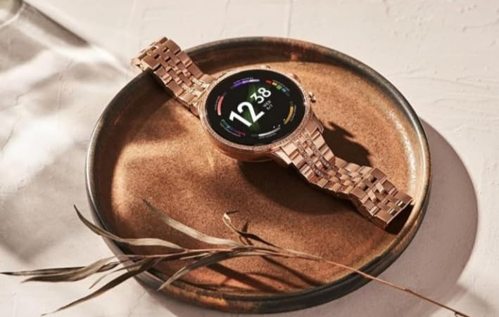 Image of Gen 9 Diamond Strap Smartwatch for Women with HD Display, BT Calling, 2 Stylish Straps (Rose Gold), Fitness & Health Tracker, Compatible with Android & iOS