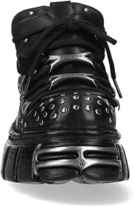 Amazon.com | New Rock M-120NR-C1 Black Leather Gothic Platform