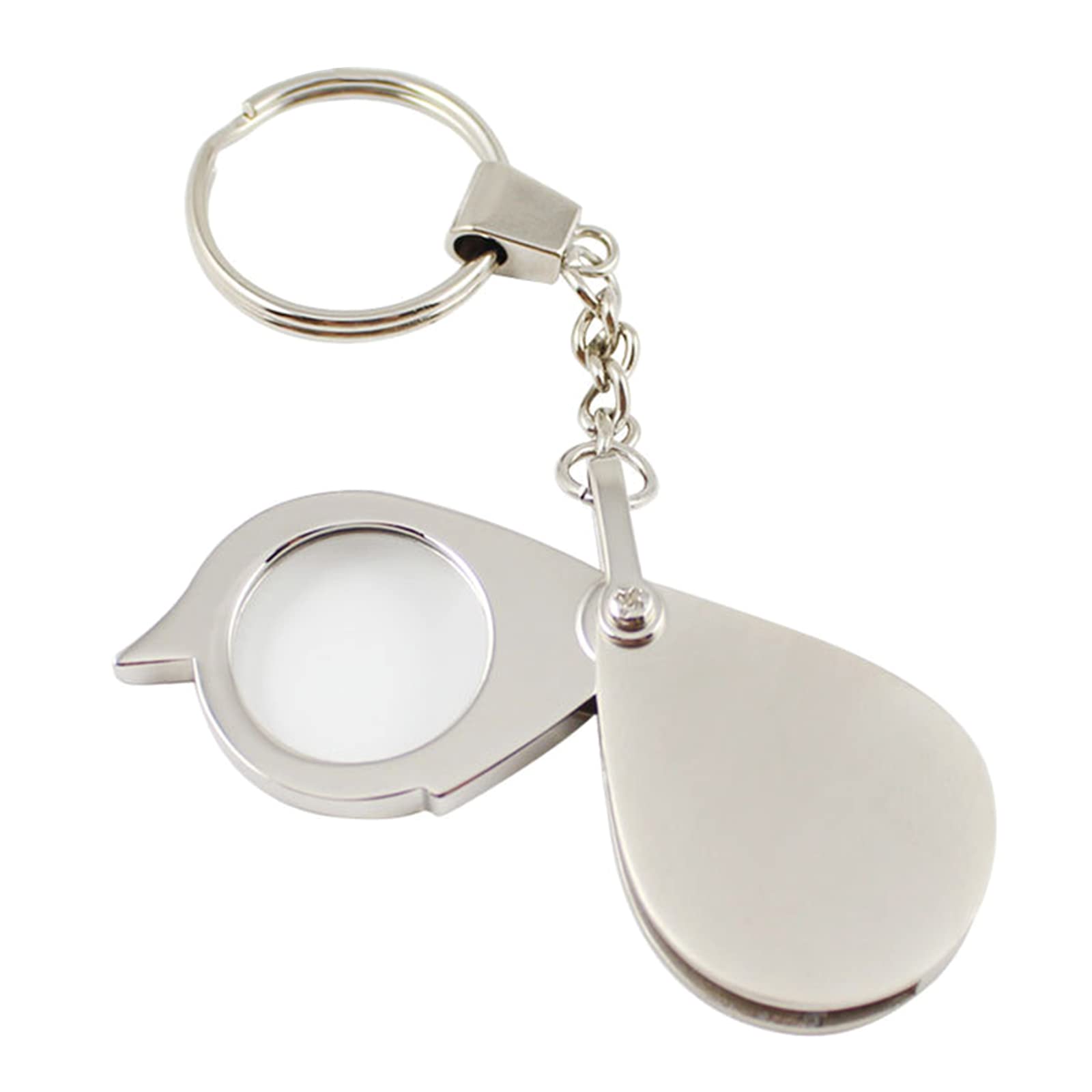 Lente di ingrandimento tascabile con portachiavi portatile 15X in metallo tascabile pieghevole mini lente di ingrandimento lettura zinco A Lenti di ingrandimento tascabili per anziani Lente di in