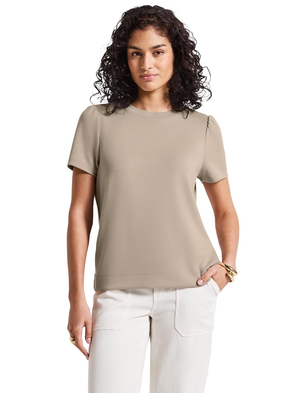 Damen T-Shirt mit Puffärmeln