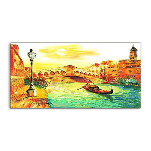 Salon Chambre Deco Art Murale Acryl Venise Coloray Tableaux 100x50cm Italie