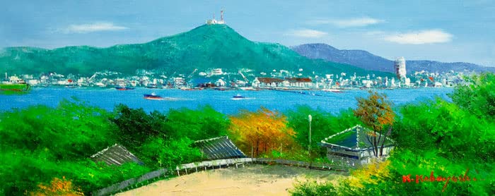 油彩画　「　グラバー邸　」 油彩画「グラバー邸」