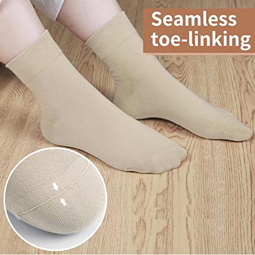 Image of FGZ Women Thin Cotton Socks Soft Cozy Socks Cute Ankle Crew Socks 5 Pairs