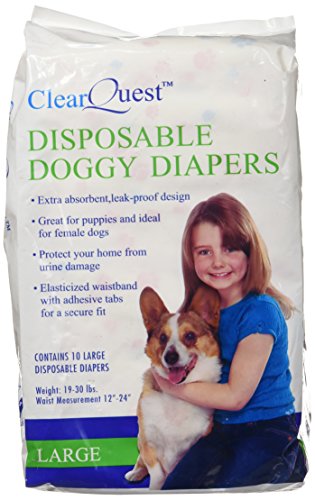 Couches jetables pour grand chien Clean Go Pet | Lot de 10 protections