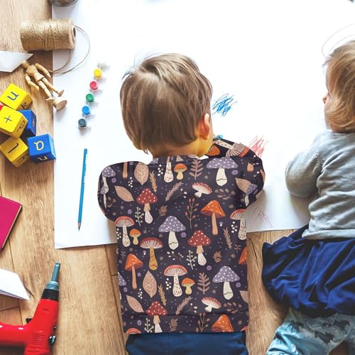 JUNZAN Autumn with Mushrooms and Seasonal Big Boys Pullover Hoodie Crewneck Boys Sweat Shirt Party 4T 6