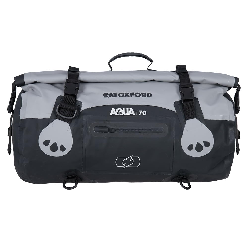 Oxford Aqua T70 torba na motocykl czarny/szary wodoodporny bagaż rowerowy