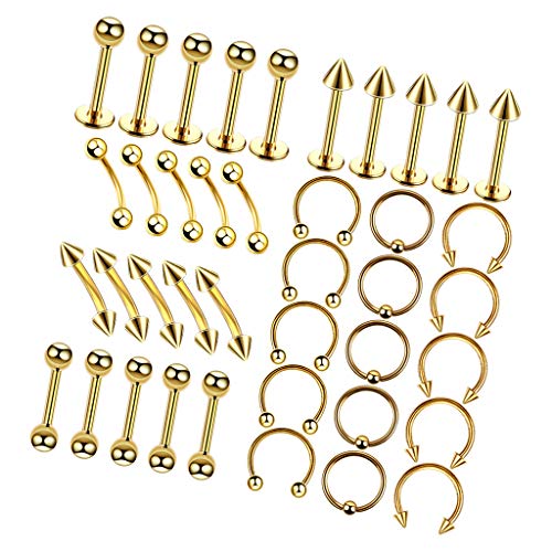 kowaku 40x Umbigo Umbigo Barra Anel Bar Crystal Pingente Dangle Body Piercing Joias - 6mm