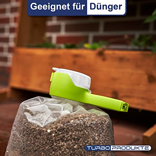 TURBO PRODUKTE Snackspender 3er Set - Wiederverwendbarer - Gadget für Cornflakes, Nussspender, Süßigkeiten uvm. - Luftdichter Tütenverschluss