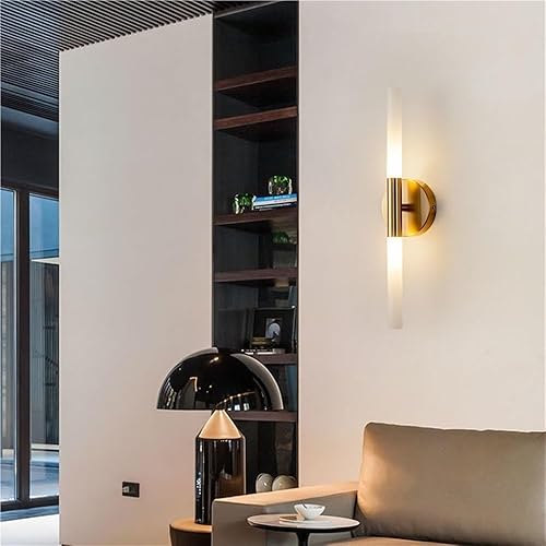 Miniatura 4 de Set of Two Modern Wall Lighting Mid Century Gold Wall Sconces Retro Metal Wall Lamps with Acrylic Shade for Bedroom Bathroom Doorway Vanity(Warm