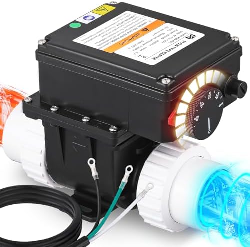 pool hot tub heater that will change your relaxation game forever 8 Mxmoonant 2KW 110V Hot Tub Thermostat, Spa Heater Whirlpool Bathtub Thermostat with Adjustable Temp Control for 400Gals Bathtub, Hot Tub, Spa, Small Pool (No Plug)
