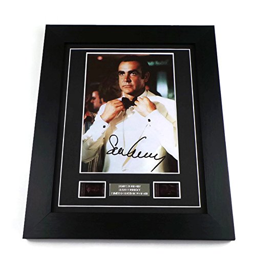 artcandi Sean Connery Signed + James Bond Film Cells Framed