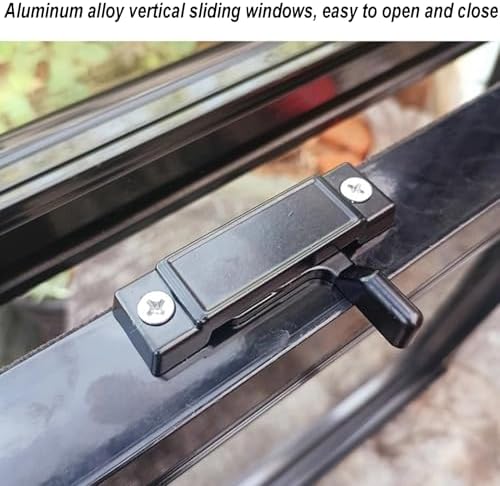 Up & Down Aluminum Vertical Sliding Window - Ventilation Replacement for Restaurants, Mobile Homes, Basements & Sheds - Durable Gray Frame for Improved Airflow