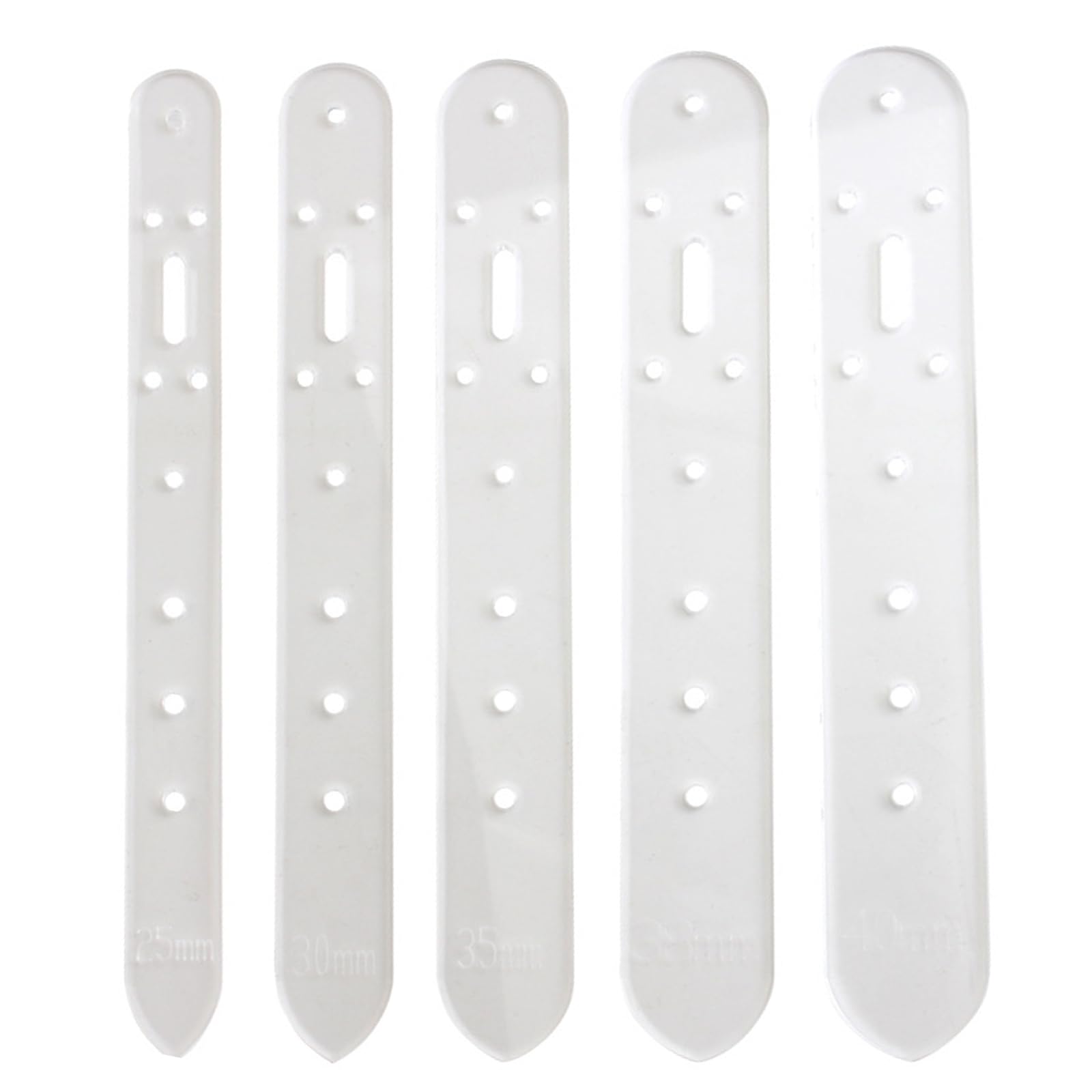 Buxuaaaa 5Pcs Clear Acrylics Belt Hole Punching Templates Leather Belt Hole Positioning Templates 5 Size 25mm 30mm 35mm 38mm 40mm Leatherworking Accessories