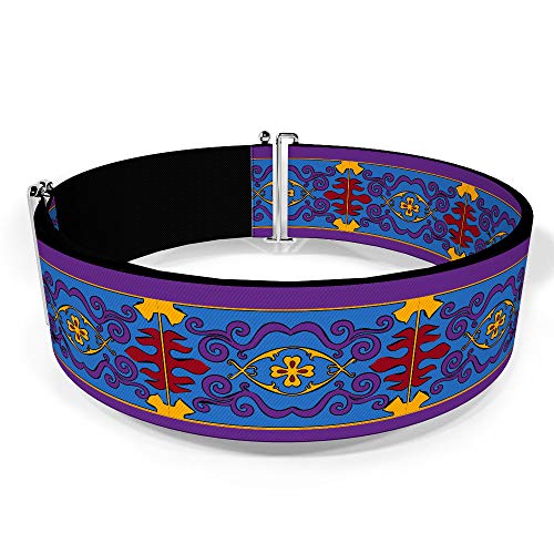 Buckle-Down Belt Women's Cinch Classic Aladdin Magic Carpet Tapestry Blue Purple Gold Red Available In Adjustable Sizes2
