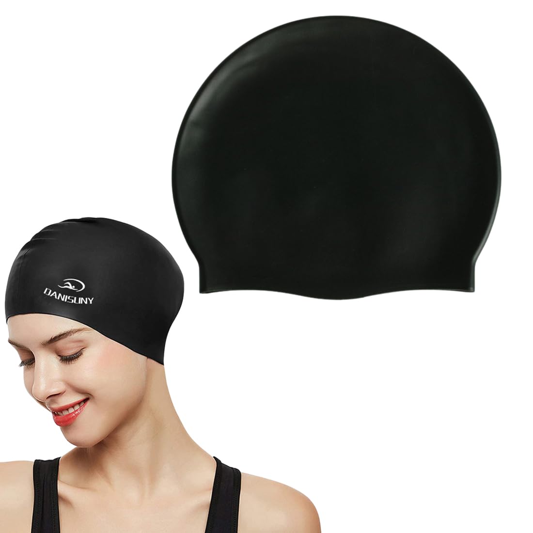 WeddHuis Lycra Gorra de Baño Gorra de natación Anti-Tear Cómodo Sin Deslizamiento para Los Hombres Mujer Largo Cabello Corto Adulto Muchachos Chicas