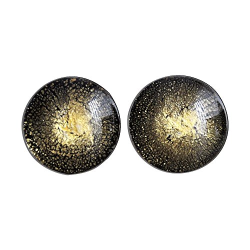 Manchetknopen van echt Muranoglas rond goud - Image 3