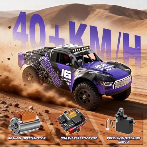 Image of X-TMAGA Remote Control RC Cars 1:16 Monster Truck Toys Cars for Adult & Boys, 4WD Off-Road, Metal Transmission Parts, High Speed Fast 40+ KPH, 4X4 Waterproof with 2 Rechargeable Batteries (HS16-83)