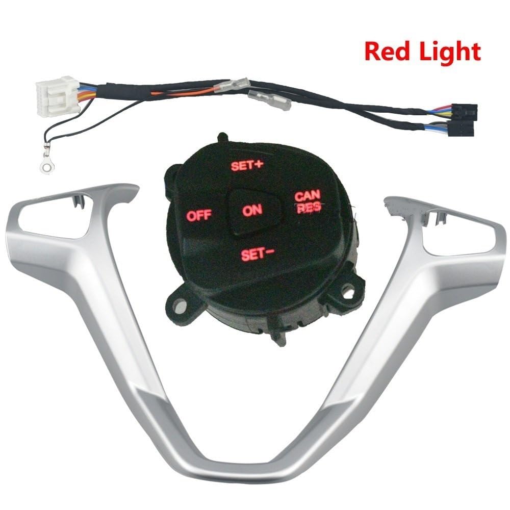 Przełącznik kolumny kierownicze Przełącznik tempomatu samochodowego System prędkości z kablem pasującym do Fiesta MK7 MK8 Ecosport 2013-2015 przełącznik drążka kierowniczego(Red one set)