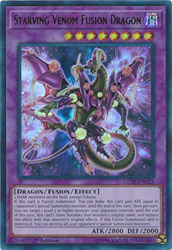 Yugioh 1st Ed Starving Venom Fusion Dragon LEDD-ENC25 Common 1st