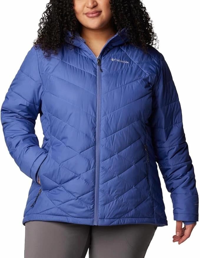 Image of Columbia Women's Omni-Heat Reflective Heavenly Hooded Hiking & Trekking Down Standard Length Jacket