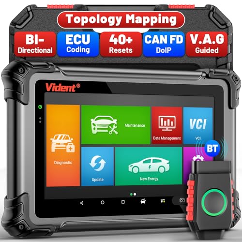 OBD2 Scanner Topology Mapping, VIDENT iSmart 800PRO BT Wireless Bidirectional Scan Tool with ECU Coding, 40+ Resets, 3-Year Update, All System Automotive Diagnostic Scanner for Car & EV, CAN FD/DoIP